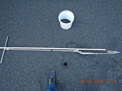 Materialprobe mit Probenstecher
